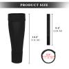 Linkidea Kids Soccer Leg Sleeve with Shin Guard Straps, Elastic Compatible with Grip Socks, Best Alternative to Soccer Athletic Socks for Child 6-8 Years (Black) view 2