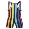 Lejafay Men's One Piece Swimsuit Bikini Water Sports Super Speed Dry Charm Men Surfing Clothes Striped Rainbow Medium view 4
