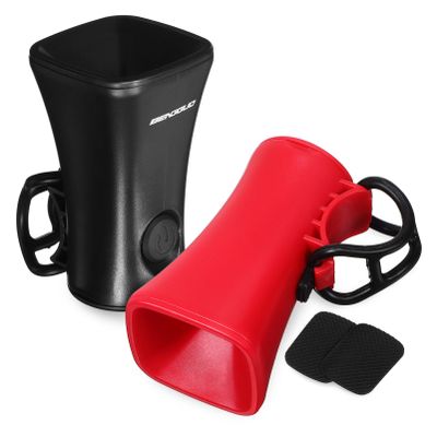 BESPORTBLE 2pcs Electric Bike Horn Compact and Portable Outdoor Riding Squeeze Bugle Easy Installation Black Red Loud Sound for Mountain Biking and Cycling Safety