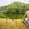 QUKAN Collapsible Camping Cookware Hanging Rack with Hooks Lantern Stand Holder Outdoor BBQ Tool Clothes Storage Hanger Stand Organizer view 3
