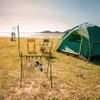 QUKAN Collapsible Camping Cookware Hanging Rack with Hooks Lantern Stand Holder Outdoor BBQ Tool Clothes Storage Hanger Stand Organizer view 4