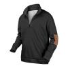 ZYXTIM Men's Quarter Zip Pullover Long Sleeve Cotton Sweatshirts Lightweight Warm Athletic T-Shirt Patched Elbow Shoulder Casual Shirts view 2