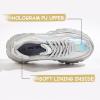 Niluber Chunky Sneakers for Women Platform Sneakers for Women Comfortable Casual Tennis Shoes Lace Up Fashion Walking Shoes(Silver Hologram,7) view 4