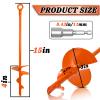 Ljliudu 15" Upgraded Earth Ground Anchor,4 Pack Spiral Earth Anchors for Trampoline,Shed Anchor Swing Set for High Winds,Heavy Duty Earth Anchors for Tents,Canopies,Adapter Included view 2