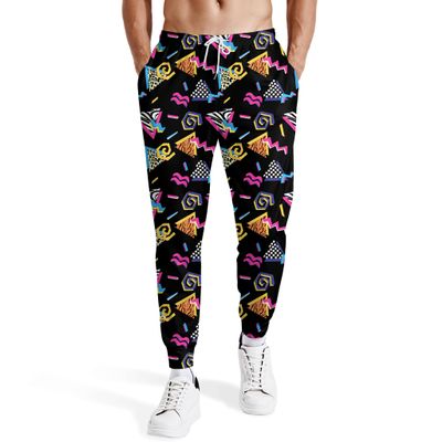 Vintage 80s Men's Sweatpants with Elastic Waistband and 90s Pockets Ideal for Active Wear XL