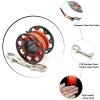 Dive Reel,30m/98.4ft Plastic Stainless Steel Scuba Diving Finger Spool Reel Diver Underwater Accessory for Outdoor Wreck and Reef Diving(Black) view 3