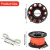 Dive Reel,30m/98.4ft Plastic Stainless Steel Scuba Diving Finger Spool Reel Diver Underwater Accessory for Outdoor Wreck and Reef Diving(Black) view 4