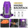 King'sGuard 60L Hiking Backpack for Men and Women Lightweight Camping Hiking Backpack with Rain Cover Large Waterproof Travel Backpack Backpacking Pack (Purple) view 4