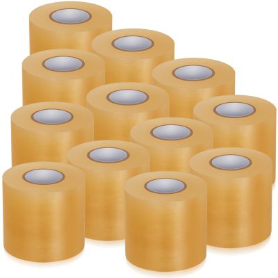 Pangda 12 Pcs Wrestling Mat Tape 3 or 4 Inch Heavy Duty 7 Mil PVC Carpet Tape for Wrestling Grappling Exercise Mats Seaming Cover Gym Floor Carpet Seam(3'',Clear)