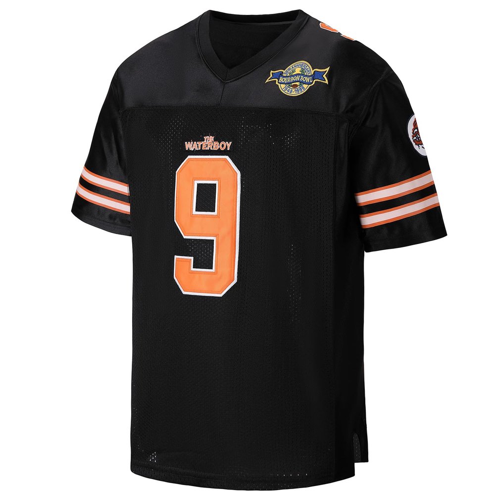 #9 Bobby Boucher Football Jersey The Waterboy Mud Dawgs Movie Jersey S-XXXL Black