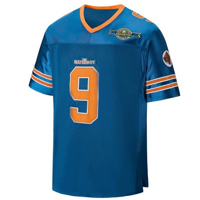 Aimhuo Football Jersey for Party,Stitched #9 The Waterboy Sandler 50th Anniversary Movie Football Jersey S-XXXL Blue