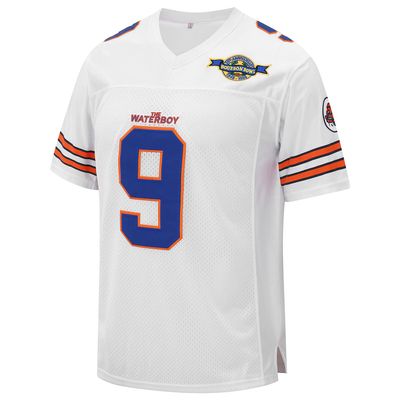 Aimhuo Football Jersey for Party,Stitched #9 The Waterboy Sandler 50th Anniversary Movie Football Jersey S-XXXL White
