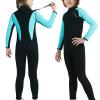 OMGear Kids Wetsuit 3mm Fullsuit for Children Neoprene Long Sleeves Swimsuits Thermal Dive Suits for Youth Boys Girls Scuba Diving Surfing Snorkeling Swimming Water Sports(Full/Light Blue,10) view 1