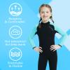 OMGear Kids Wetsuit 3mm Fullsuit for Children Neoprene Long Sleeves Swimsuits Thermal Dive Suits for Youth Boys Girls Scuba Diving Surfing Snorkeling Swimming Water Sports(Full/Light Blue,10) view 4