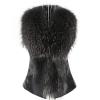 LCMTWX Fuzzy Fleece Lapel Coat Fur Short Coat Faux Fur Shoulder Cover Faux Fur Women Coats Womens Faux Fur Coats With A Hood Black Faux Fur Coat Goth Graphic Leather Jacket Women Holiday Essentials view 3