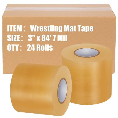 Pangda Wrestling Mat Tape 3 or 4 Inch Heavy Duty 7 Mil PVC Carpet Tape for Wrestling Grappling Exercise Mats Seaming Cover Gym Floor Carpet Seam(3'')