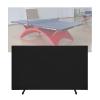 LVLDAWA Table Tennis Baffle, Can DIY Self Training Privacy Partition Fence Movable Barricade Guardrail for Activity Room, Stadium, Customizable Pattern (Color : Black, Size : 140X75CM-8PCS) view 1