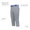 Russell Athletic Ladies On Deck Softball Knicker Baseball Grey L view 4