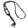 HXSCOO Healing Jewelry Natural Tibetan Dzi Agates Pendant Necklace Nine Eyes Guanyin Ruyi Dragon Agat Stone Necklace for Women Men (Color : 3) view 1