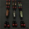 HXSCOO Healing Jewelry Natural Tibetan Dzi Agates Pendant Necklace Nine Eyes Guanyin Ruyi Dragon Agat Stone Necklace for Women Men (Color : 3) view 2