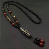 HXSCOO Healing Jewelry Natural Tibetan Dzi Agates Pendant Necklace Nine Eyes Guanyin Ruyi Dragon Agat Stone Necklace for Women Men (Color : 3) view 4