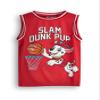 Paw Patrol Boys Marshall Basketball Jersey | Kids Slam Dunk Pup Sports Top in Red | Fireman Dalmatian Pup Graphic Activewear | Children's Athletic Daywear Cartoon Merchandise Apparel Gift view 1