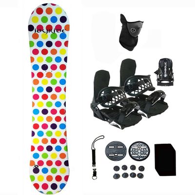 Symbolic Joyride 140cm blemished Snowboard and Black Bindings Package Leash, Stomp, Mask Women Girls Kids (140-Blem-Cambr+S Binding(Lady 6-9.5) wf33)