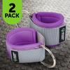 Gradient Fitness 2 Pack Ankle Straps | Ankle Bands for Working Out, Cable Machine Attachment, Gym (Purple|Grey) view 4