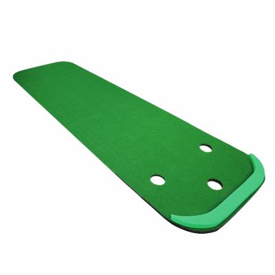 XPLKQXE Foldable Golf Hitting Mat, Artificial Turf Pad, Golf Hitting Training Aids, Portable Golf Putting Mat 6 Golf Balls for Indoor/Outdoor, Anti-Deformation (Color : Green-118.1x39.4in, Size : 7p