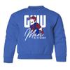 GamesDur Guiu Barcelona He Is Ready Promising Soccer Star Youth Crewneck Sweatshirt (Royal, Youth Medium) view 1