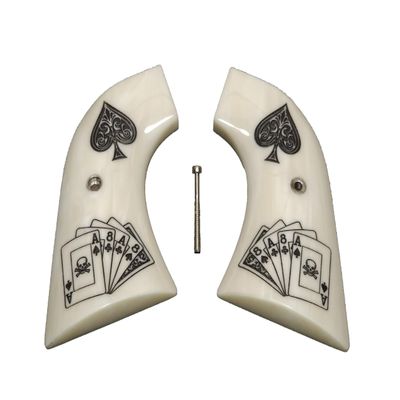 Faux Ivory Dead Man's Hand Ruger New Vaquero Grips