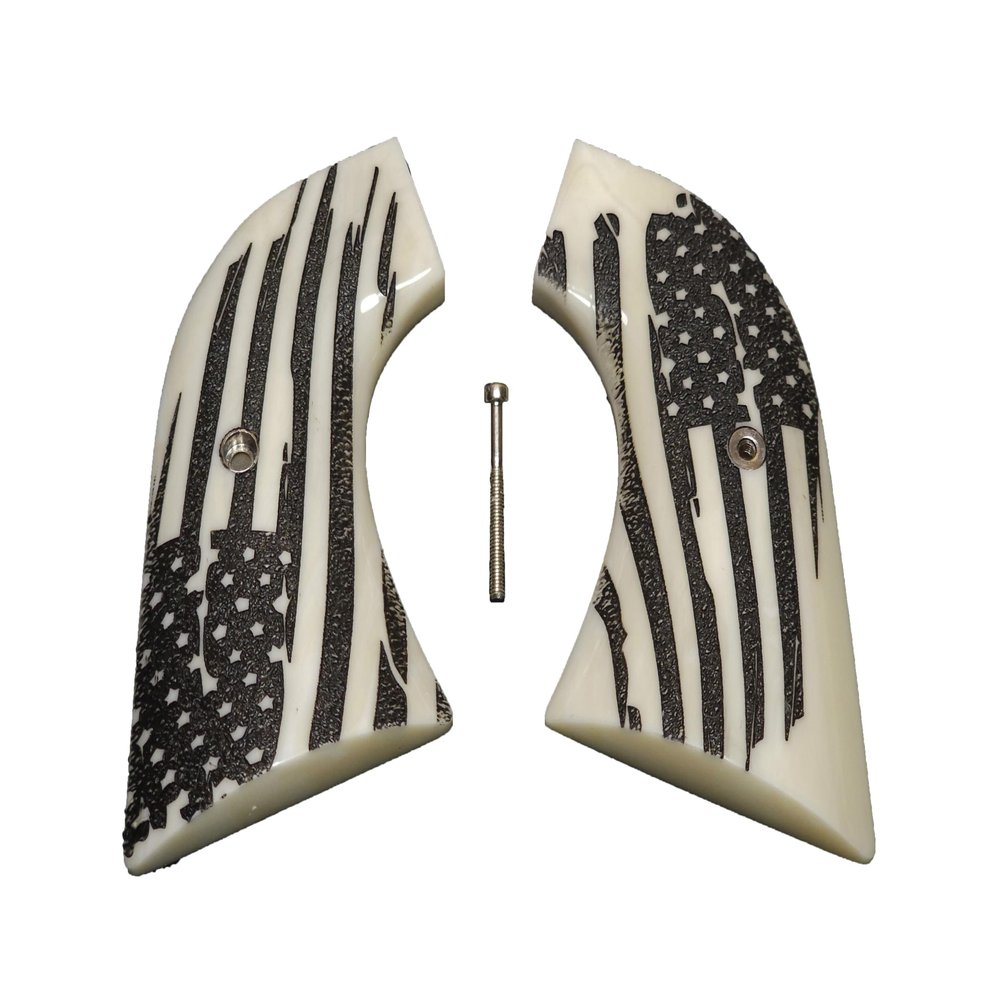 Faux Ivory American Flag Ruger New Vaquero Grips
