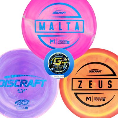 Discraft ESP Zone Malta Zeus Bundle | PDGA Approved | Putter | MIDRANGE | Driver