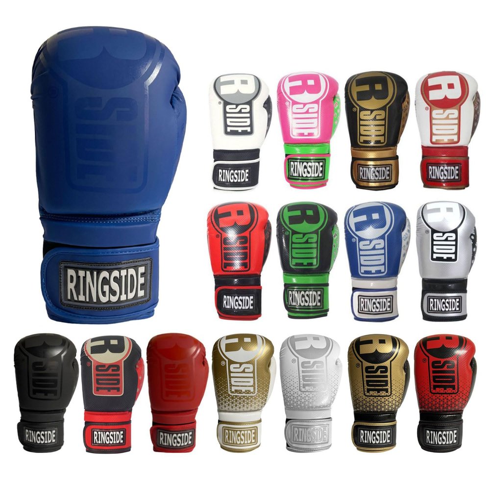 Ringside Apex Flash Sparring Gloves, IMF-Tech Synthetic Boxing Gloves with Secure Wrist Support, Ideal for Men and Women, Blue and Blue, 16 oz
