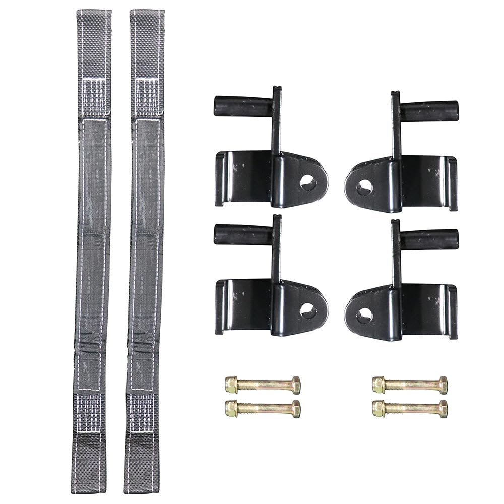 Titan Fitness T-2 Series Safety Straps, Fits 26" Depth T-2 Series Power Rack, Rated 3,100 LB Per Strap, Reinforced Nylon Straps, J-Hook Style Brackets for Easy Installation, Set of 2