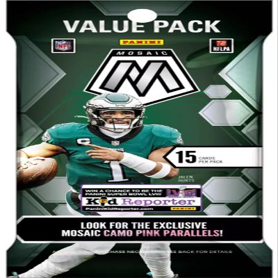 2023 Panini Mosaic Football Card Cello Value Pack - 15 Trading Cards per Pack