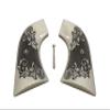 Faux Ivory Floral Checkered Ruger New Vaquero Grips view 1