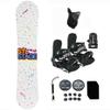 Symbolic Stella 140cm 144cm Snowboard and Black Bindings Package Leash, Stomp, Mask Women Girls Kids (144-Camber+XS Binding(Kid 1-6) rmt12) view 1