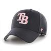 '47 MLB Navy Pink MVP Adjustable Hat, Women's One Size Fits All (US, Alpha, One Size, Tampa Bay Rays) view 1