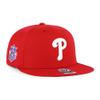 '47 MLB Sure Shot Captain Hat Adjustable Structured 6-Panel Snapback Hat Cap, Adult One Size Fits All (US, Alpha, One Size, Philadelphia Phillies) view 1