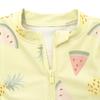Gerber Baby Girls Toddler Long Sleeve One Piece Rashguard Swimsuit, Yellow Fruit, 12 Months view 2