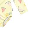 Gerber Baby Girls Toddler Long Sleeve One Piece Rashguard Swimsuit, Yellow Fruit, 12 Months view 4