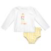 Gerber Baby Girls Baby Toddler Long Sleeved Rashguard Swim Bathing Suit Set Yellow Fruit 3-6 Months view 1