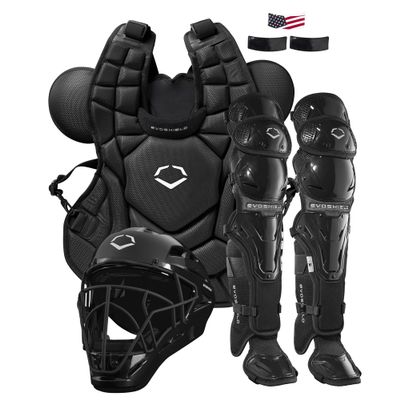 EvoShield G2S Baseball Catcher's Gear Kit - Black, Adult Size