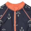 Gerber Baby Boys Toddler Long Sleeve One Piece Sun Protection Rashguard Swimsuit, Blue Anchor, 6-9 Months view 4