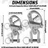 Faneta Stainless Steel 316 Swivel Eye Snap Shackle - Marine Grade Quick Release Jaw Swivel Sailboat Shackles - Marine Boat Sailing Rigging - for SCBA Mask & Spinnaker Halyard - Pack of 2 (2.75 inch) view 3