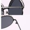 HPIRME Pearls Round Sunglasses Women Female Mirror Eyewear Ladies,3,One size view 3