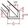 3/16 in U Channel Lead Came: Round Sides Flat Bottom (1) view 2