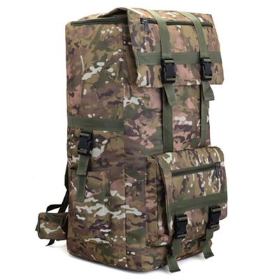 ILOOXI 120L Waterproof Hiking Daypack, Nylon Lightweight Hiking Backpack for Men Women, Rainproof Travel Backpack, Can Accommodate Two Or More Quilts (Color : Camouflage, Size : 120L)