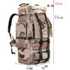 ILOOXI 130L Hiking Backpack Men Women Mountain Camping Backpack Lightweight Daypack Travel Backpacks Waterproof Outdoor Day Pack (Color : Camouflage, Size : 130L) view 2